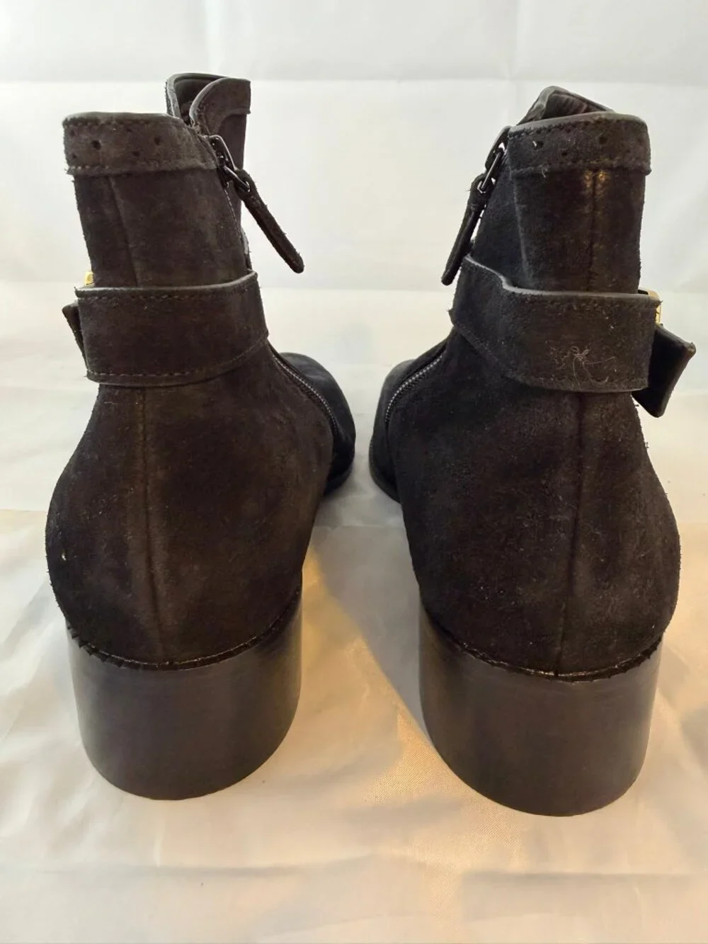 Cole Haan  Norella Black Suede Strap Ankle Boot  Women Size 11  NEW